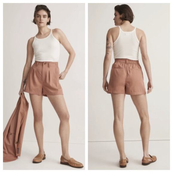Madewell The Neale Short in Drapeweave Dried Rose Pink Size 10 - Picture 1 of 8